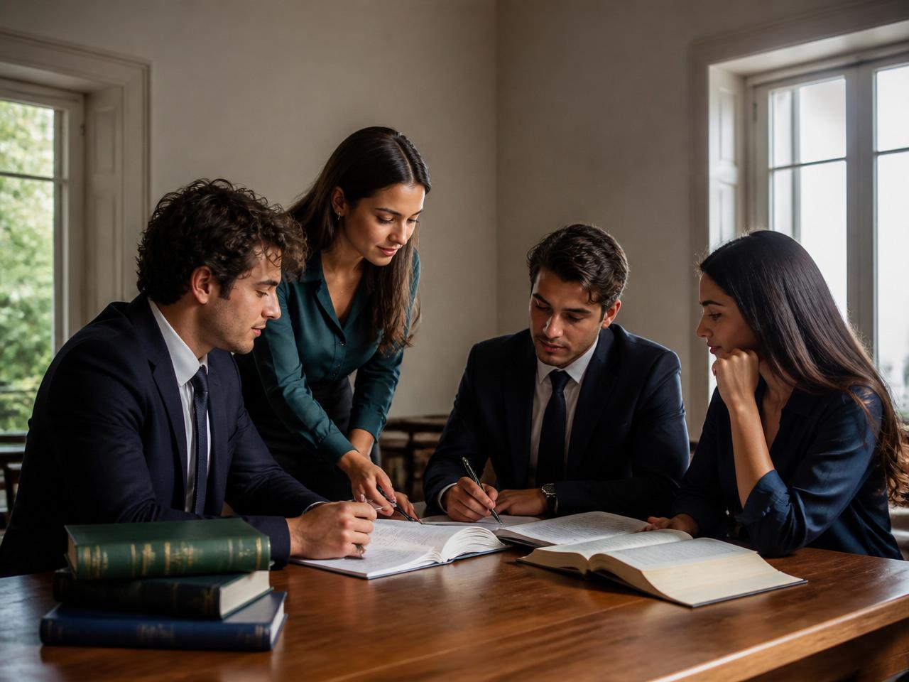 Estudantes de Direito em atividade acadêmica no NPJ